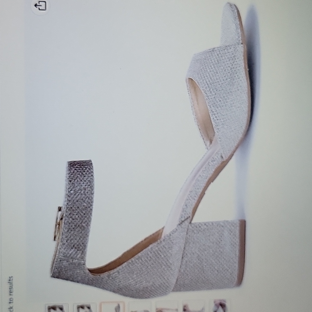 Dream Pairs Chunkle gold glitter low block 3" heel sandals ankle strap 9.5 NEW… - Picture 4 of 12